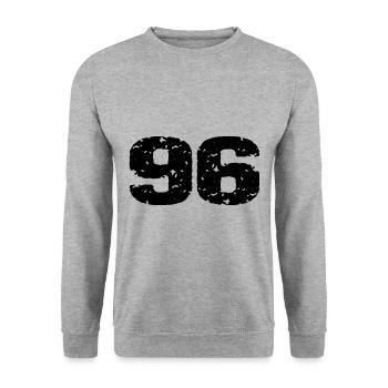 96 Number Leotard - Unisex Sweatshirt - salt & pepper - Front - Alina (178cm) & Michal (187cm)