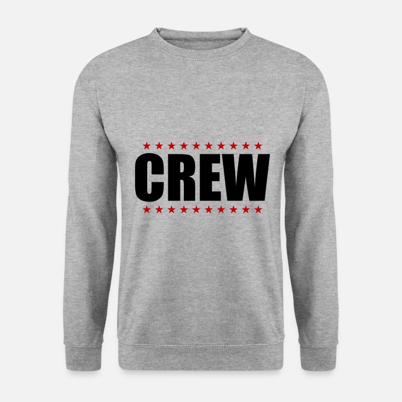 Crew Design - Unisex Pullover - Weißgrau meliert