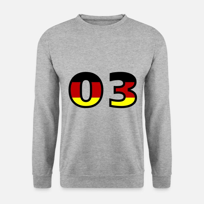 3 Number Germany Jersey - Unisex Sweatshirt - salt & pepper