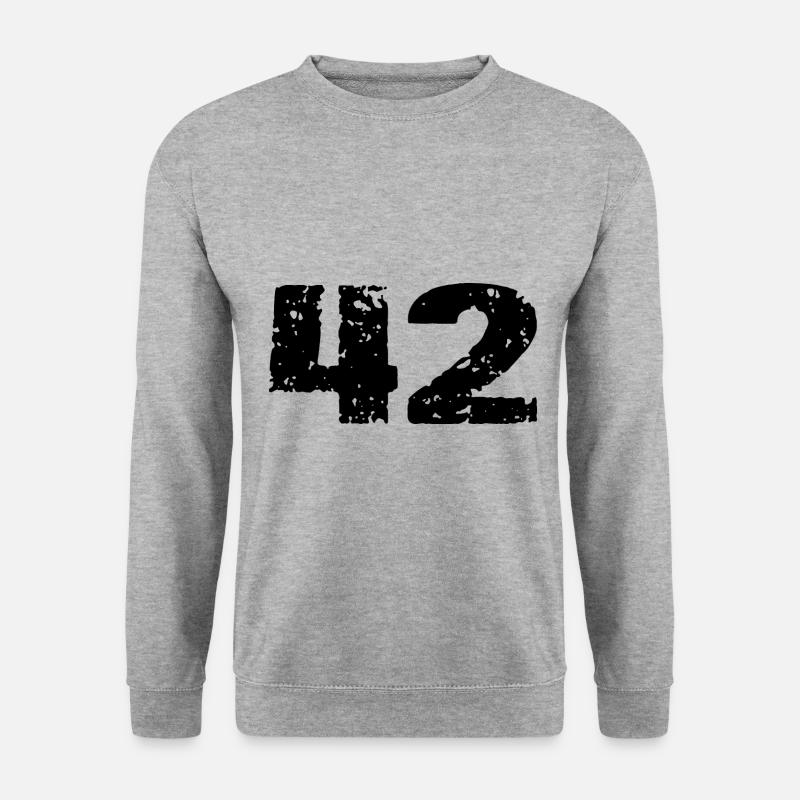 42 Zahl Trikot - Unisex Pullover - Weißgrau meliert