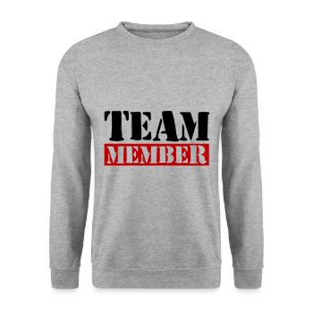 Membres de l’équipe - Sweat-shirt Unisexe - gris chiné - Devant - Alina (178cm) & Michal (187cm)