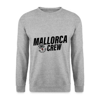 Mallorca équipage ancre palmier coeur amour - Sweat-shirt Unisexe - gris chiné - Devant - Alina (178cm) & Michal (187cm)