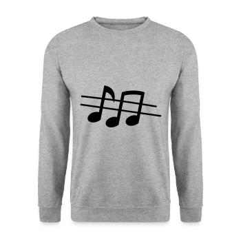 Partitions musicales - Sweat-shirt Unisexe - gris chiné - Devant - Alina (178cm) & Michal (187cm)