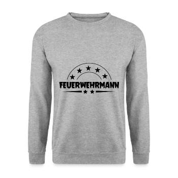 Feuerwehrmann Feuerwehr - Unisex Pullover - Weißgrau meliert - Vorne - Alina (178cm) & Michal (187cm)