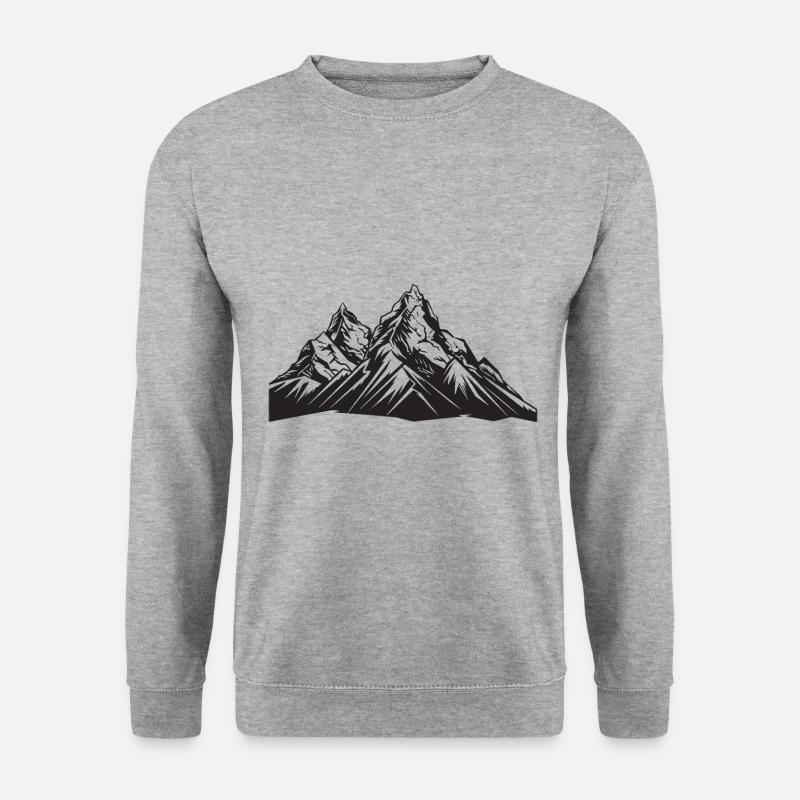 Berge Natur Symbol - Unisex Pullover - Weißgrau meliert