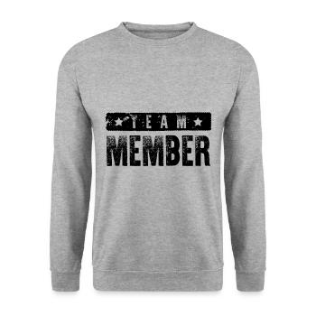 Membres de l’équipe - Sweat-shirt Unisexe - gris chiné - Devant - Alina (178cm) & Michal (187cm)