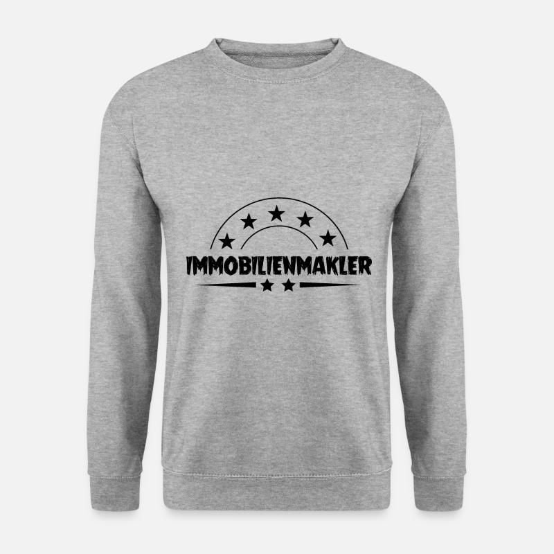 Immobilienmakler Beruf - Unisex Pullover - Weißgrau meliert