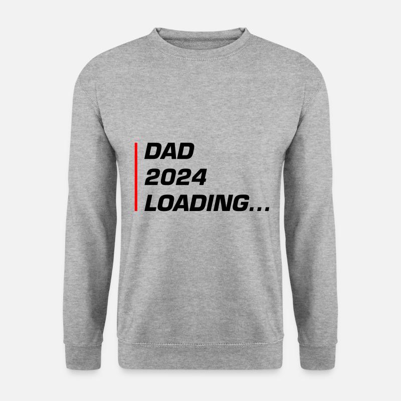 Dad 2024 Loading Papa - Unisex Pullover - Weißgrau meliert