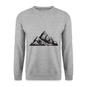 Mountains as a symbol of nature - Unisex Sweatshirt - salt & pepper - Front - Alina (178cm) & Michal (187cm)