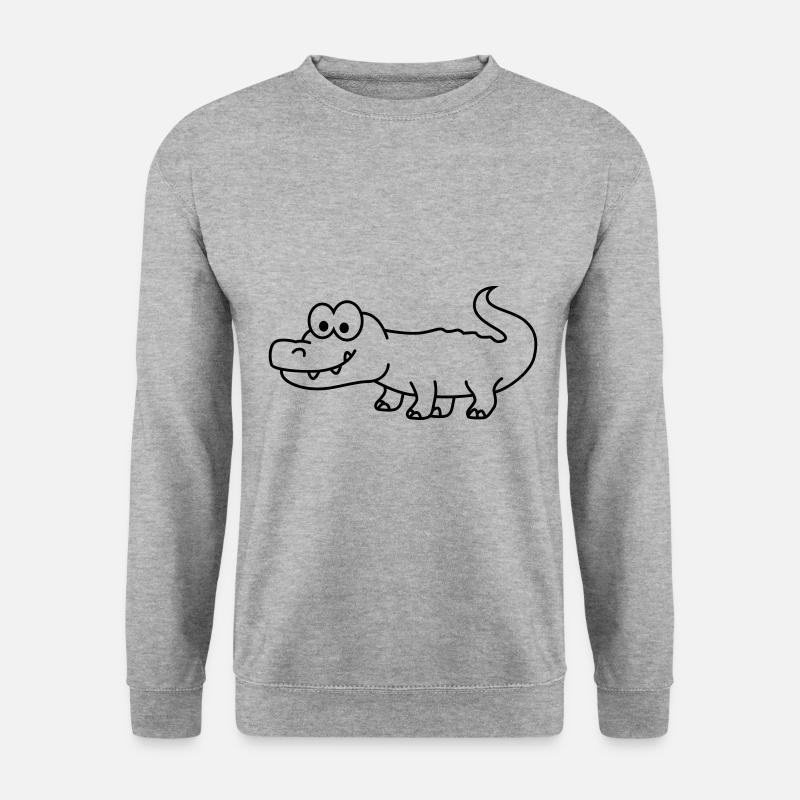 Alligator Comic Animal - Unisex Sweatshirt - salt & pepper