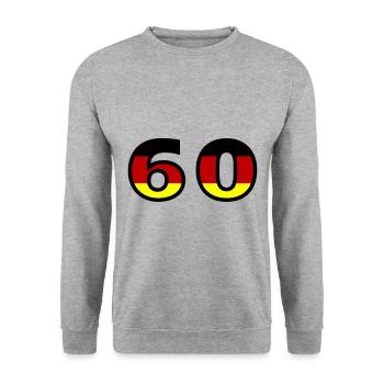 Maillot Allemagne numéro 60 - Sweat-shirt Unisexe - gris chiné - Devant - Alina (178cm) & Michal (187cm)