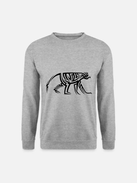 Monkey Tribal Tattoo - Unisex Sweatshirt - salt & pepper