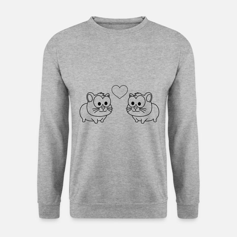 Hamster Comic Couple love - Unisex Sweatshirt - salt & pepper