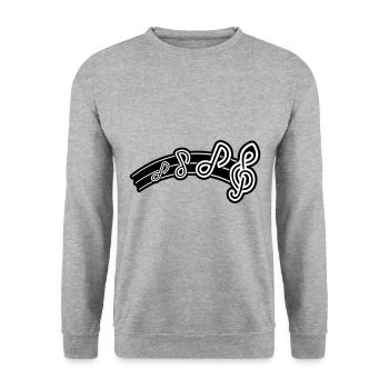 Clé de symbole de notes de musique - Sweat-shirt Unisexe - gris chiné - Devant - Alina (178cm) & Michal (187cm)