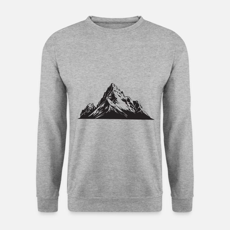 Mountains Natur Berg Symbol - Unisex Pullover - Weißgrau meliert
