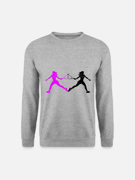 Tennis Player Silhouette - Unisex Sweatshirt - salt & pepper