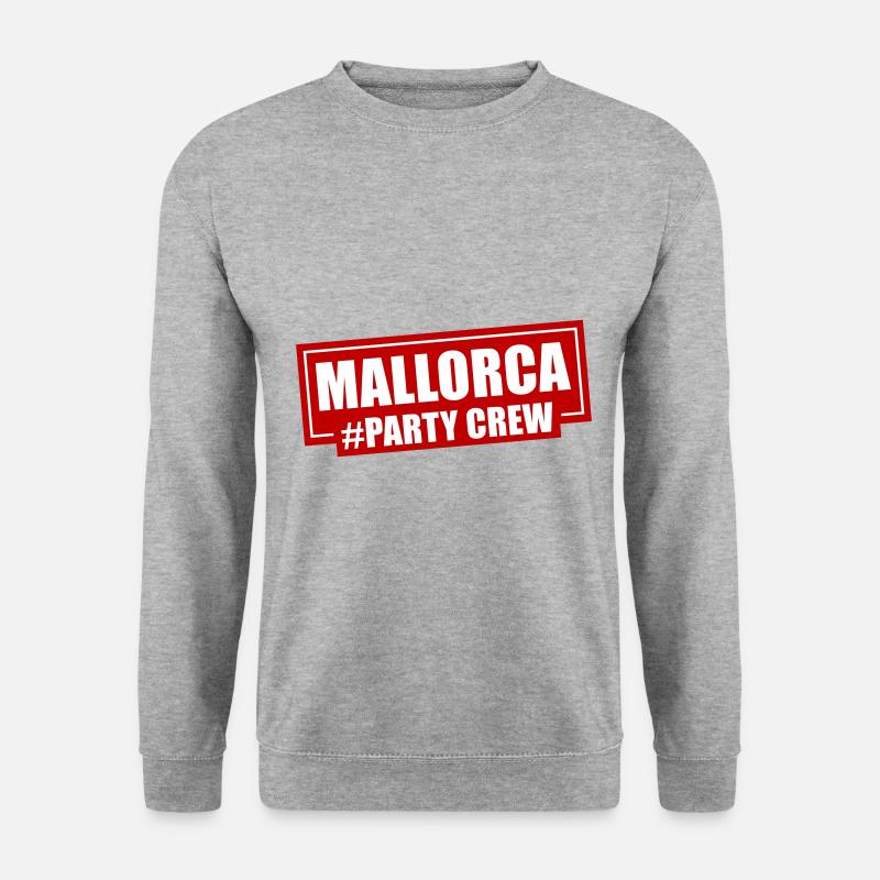 Mallorca Party Crew - Unisex Pullover - Weißgrau meliert