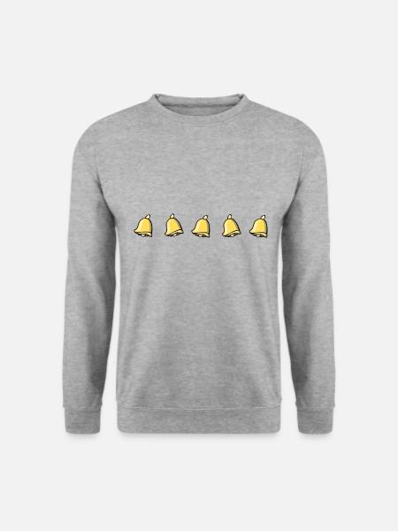 goldene glocken glocke linie töne kette - Unisex Pullover - Weißgrau meliert