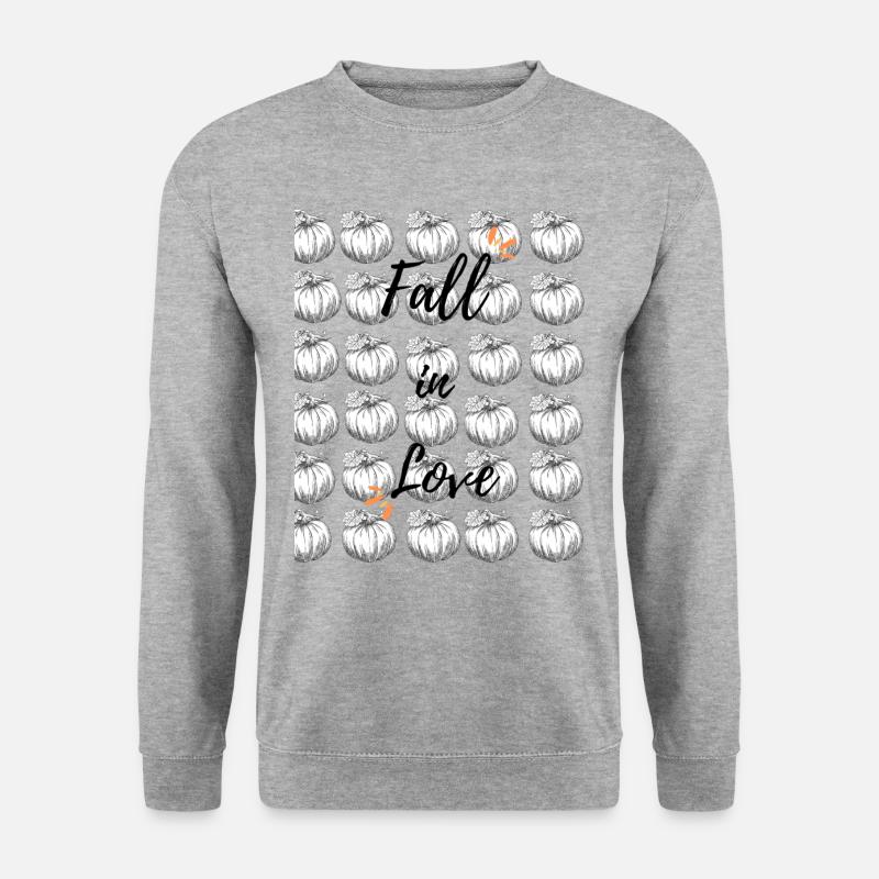 Fall in Love/ Herbst/ Herbstliebe - Unisex Pullover - Weißgrau meliert