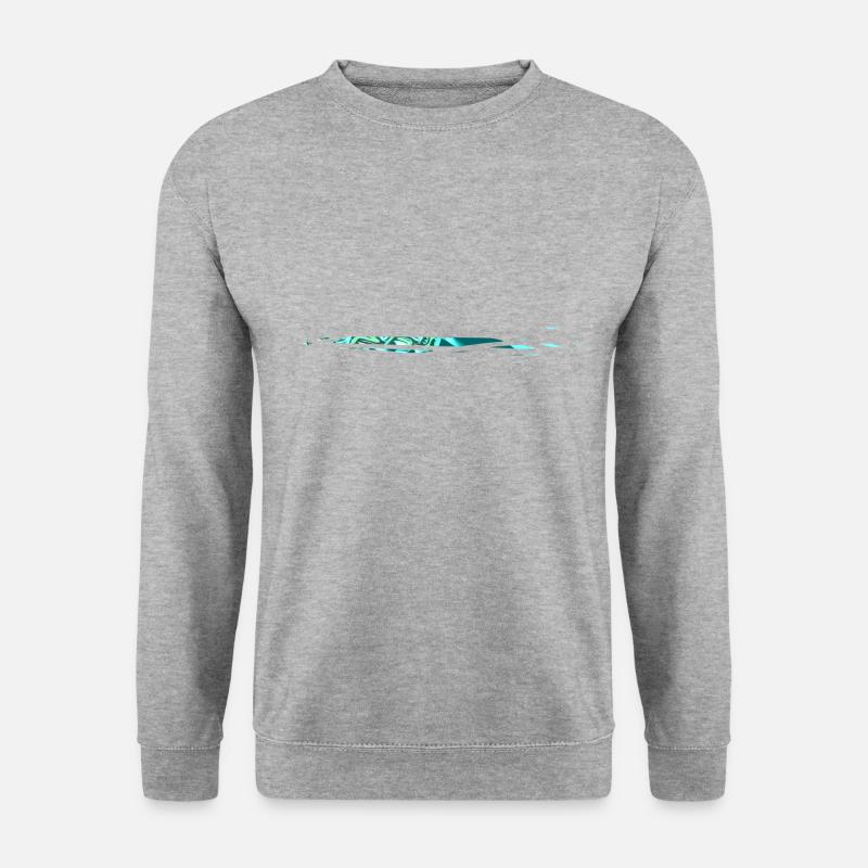 striche linien - Unisex Pullover - Weißgrau meliert