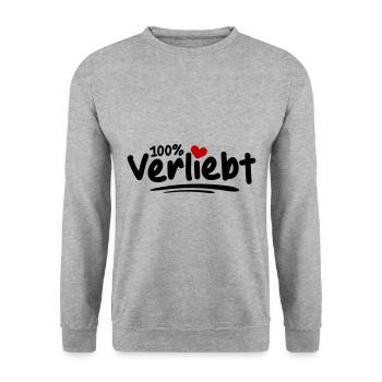 100% In Love Love Saint Valentin - Sweat-shirt Unisexe - gris chiné - Devant - Alina (178cm) & Michal (187cm)