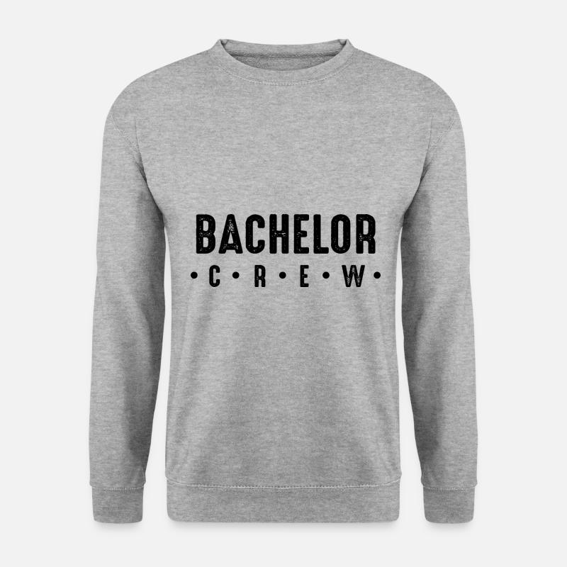 Bachelor Crew - Unisex Pullover - Weißgrau meliert