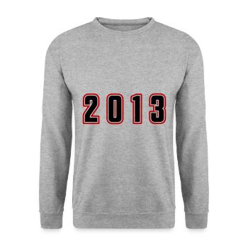 2013 Year Number - Unisex Sweatshirt - salt & pepper - Front - Alina (178cm) & Michal (187cm)