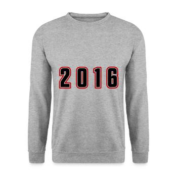 2016 year number - Unisex Sweatshirt - salt & pepper - Front - Alina (178cm) & Michal (187cm)