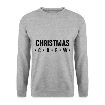 Christmas Crew - Unisex Pullover - Weißgrau meliert - Vorne - Alina (178cm) & Michal (187cm)