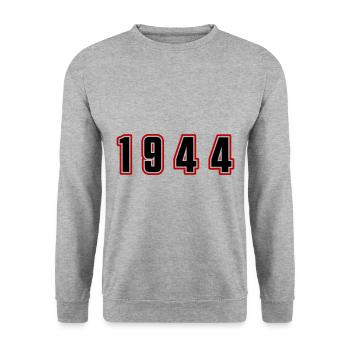 1944 year number - Unisex Sweatshirt - salt & pepper - Front - Alina (178cm) & Michal (187cm)