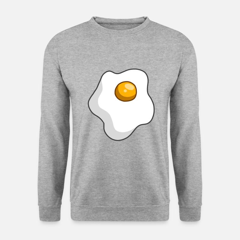 Spiegelei - Unisex Pullover - Weißgrau meliert