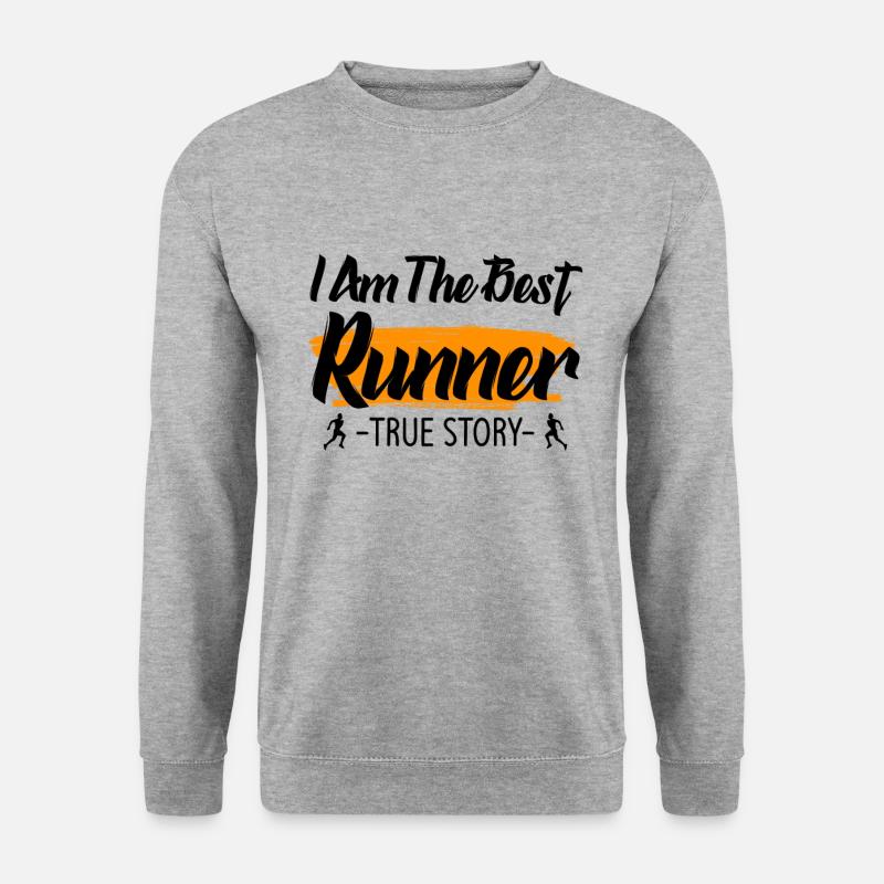 i am the best runner - Unisex Sweatshirt - salt & pepper