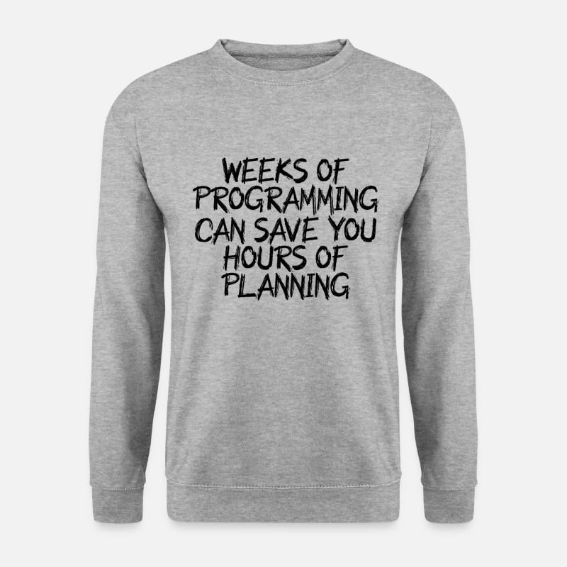 weeks of programming - Unisex Sweatshirt - salt & pepper