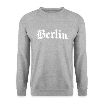 Berlin - Hauptstadt Berliner - Unisex Pullover - Weißgrau meliert - Vorne - Alina (178cm) & Michal (187cm)
