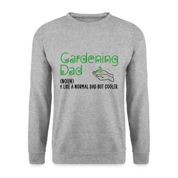 Gardening dad - Unisex Pullover - Weißgrau meliert - Vorne - Alina (178cm) & Michal (187cm)