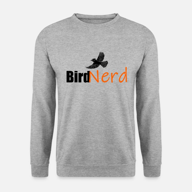 bird nerd - Unisex Pullover - Weißgrau meliert