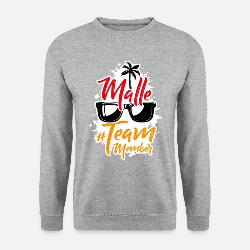 Malle Team - Unisex Pullover - Weißgrau meliert