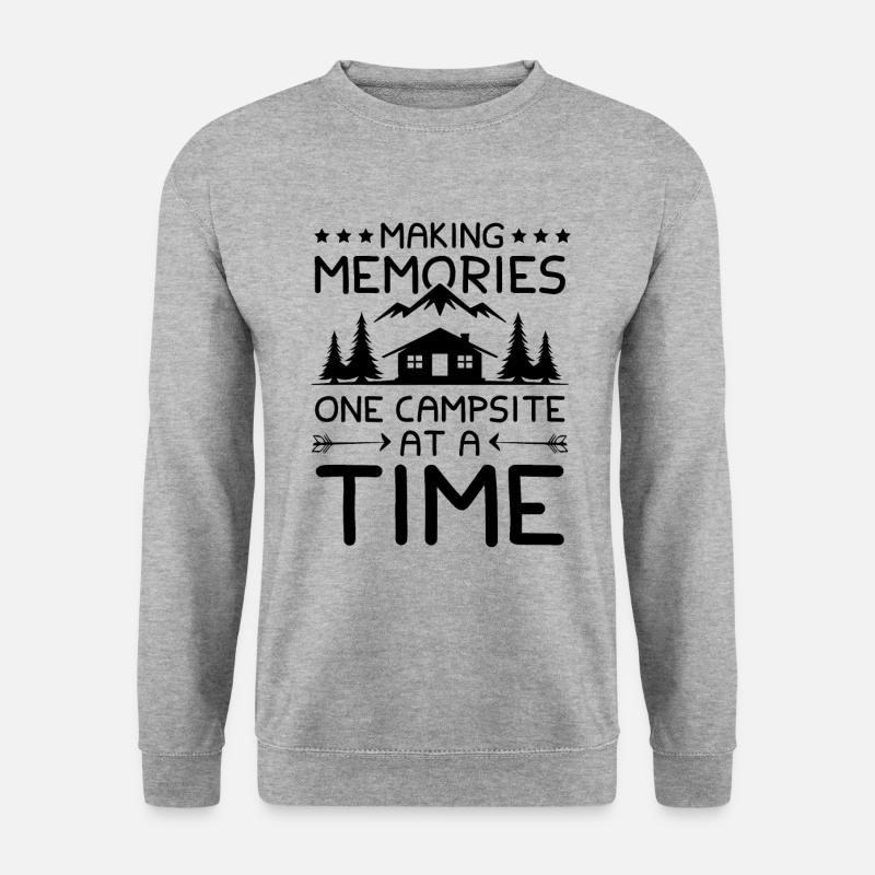 camping camp - Unisex Pullover - Weißgrau meliert