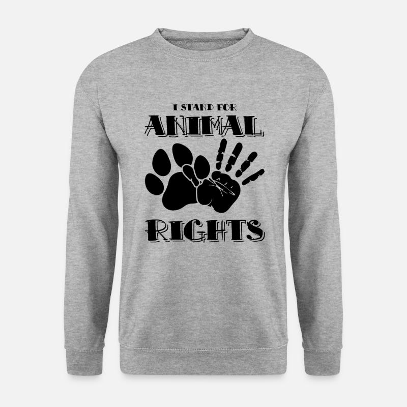 pfote tierschutz - Unisex Pullover - Weißgrau meliert