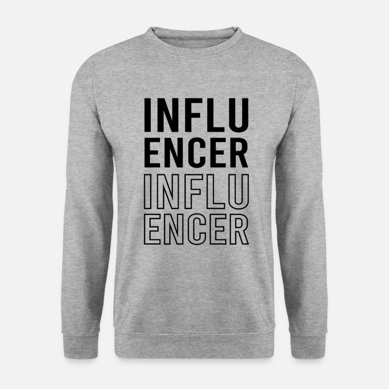 influencer influence - Unisex Pullover - Weißgrau meliert