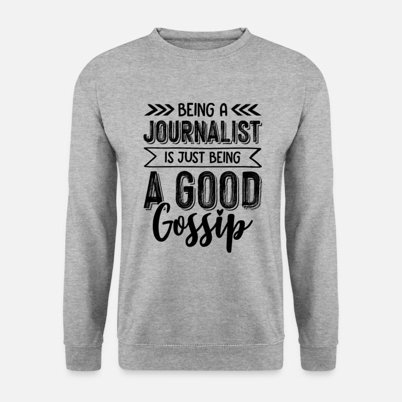 gossip Journalist - Unisex Pullover - Weißgrau meliert