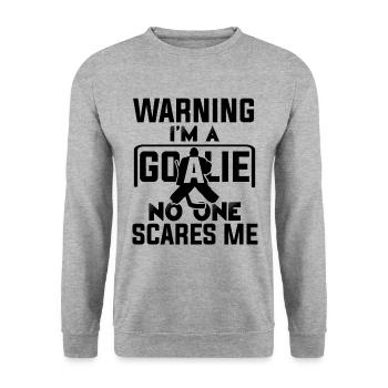 hockey sur glace ice hockey - Sweat-shirt Unisexe - gris chiné - Devant - Alina (178cm) & Michal (187cm)