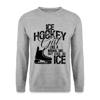 fille fille hockey - Sweat-shirt Unisexe - gris chiné - Devant - Alina (178cm) & Michal (187cm)