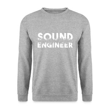 Sound Engineer - Tontechniker Soundingenieur - - Unisex Pullover - Weißgrau meliert - Vorne - Alina (178cm) & Michal (187cm)