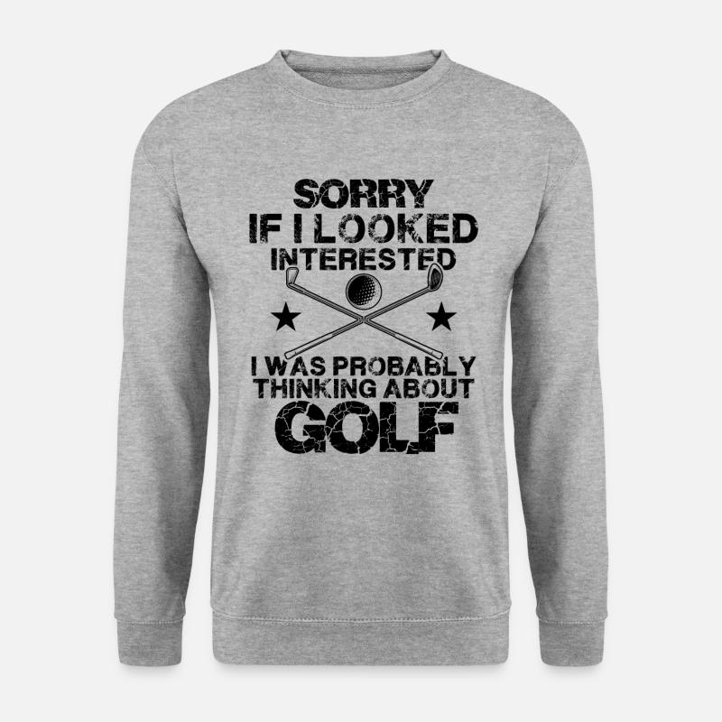 golf golfer - Unisex Pullover - Weißgrau meliert
