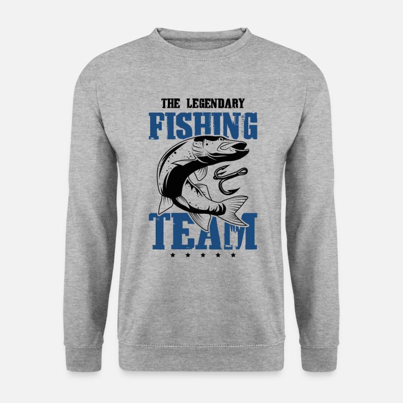 Fishing Team Legendär - Unisex Pullover - Weißgrau meliert