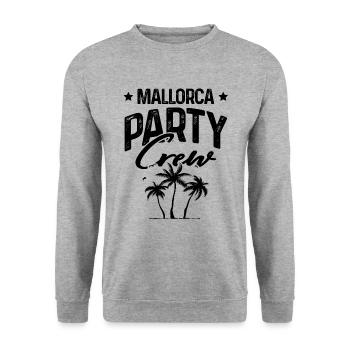 Mallorca Party Crew - Unisex Pullover - Weißgrau meliert - Vorne - Alina (178cm) & Michal (187cm)