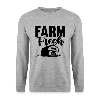 farm farmer - Unisex Pullover - Weißgrau meliert - Vorne - Alina (178cm) & Michal (187cm)