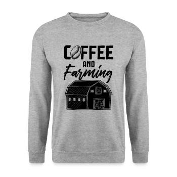kaffee farmer farm - Unisex Pullover - Weißgrau meliert - Vorne - Alina (178cm) & Michal (187cm)
