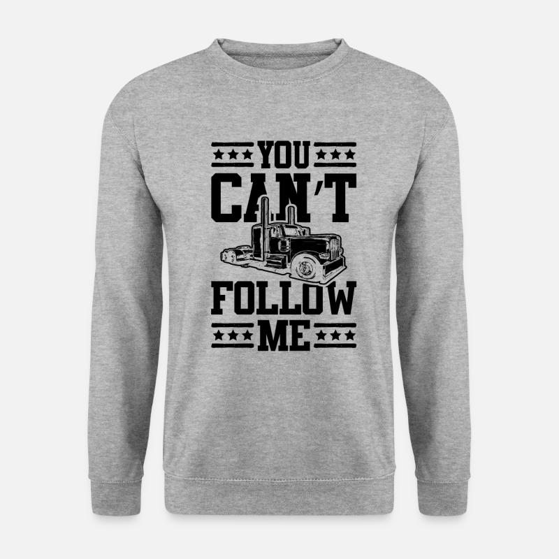truck trucker cool - Unisex Pullover - Weißgrau meliert